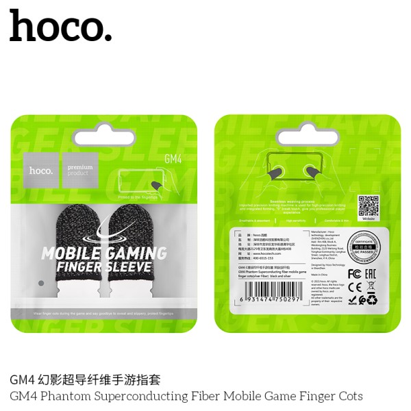 Hoco Gm4 Dedales Gamer De Fibra Negro