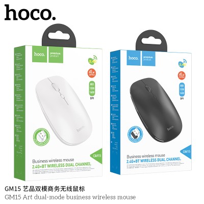 Hoco Gm15 Mouse Inalámbrico De Modo Dual, Conexión 2.4G / Bluetooth Boton 4D