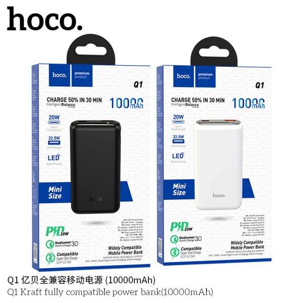 Hoco Q1 Kraft Banco De Energía Totalmente Compatible 10000 Mah