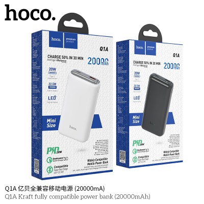 Hoco Q1A Kraft Banco De Energía Totalmente Compatible 20000 Mah