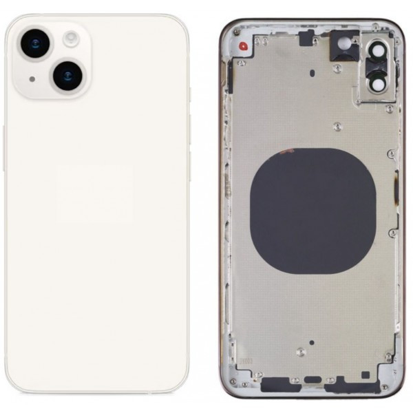 Chasis Con Tapa Trasera Para Iphone 14 Plus-Blanco