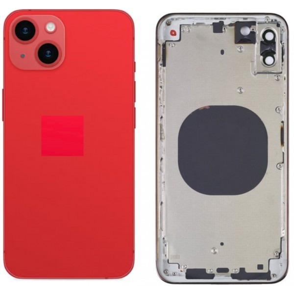 Chasis Con Tapa Trasera Para Iphone 14 Plus-Rojo