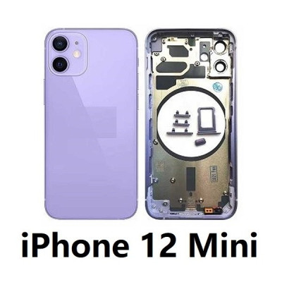 Chasis  Con Tapa Trasera Para Iphone 12 Mini Morado