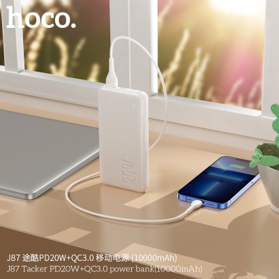 Hoco J87 Power Bank Tacker Pd20W+Qc3.0 (10000Mah)