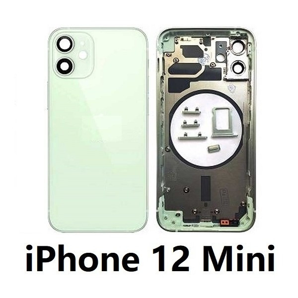 Chasis  Con Tapa Trasera Para Iphone 12 Mini Verde