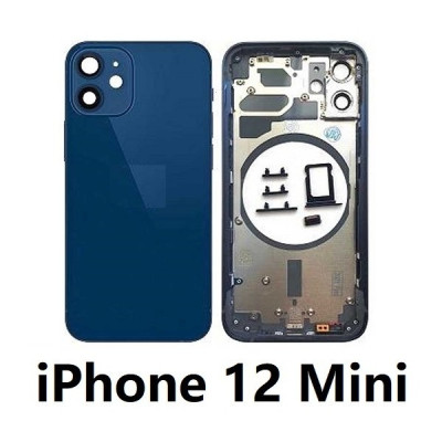 Chasis  Con Tapa Trasera Para Iphone 12 Mini Azul