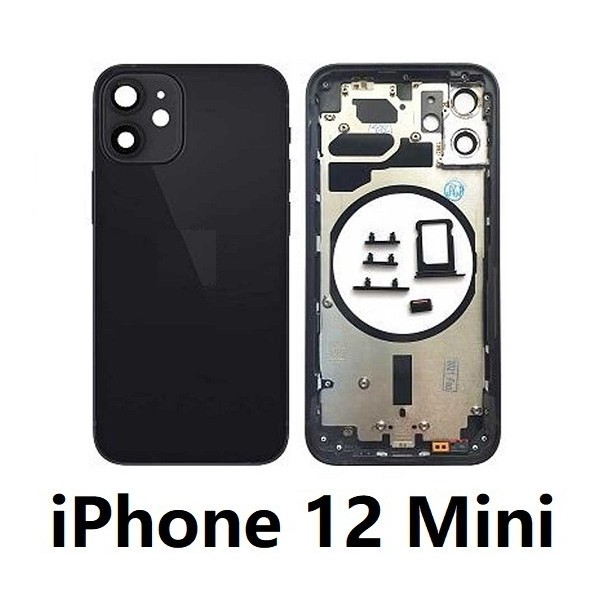 Chasis Con Tapa Trasera Para Iphone 12 Mini Negro