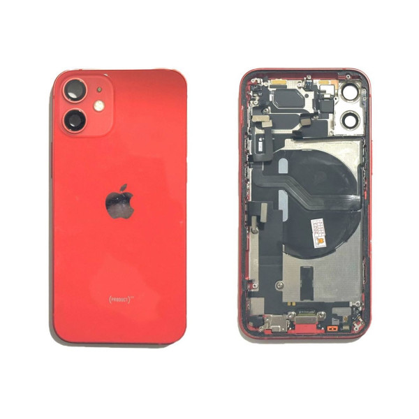 Chasis De Desmontaje Original Para Iphone 12 MINI Rojo-Con Piezas