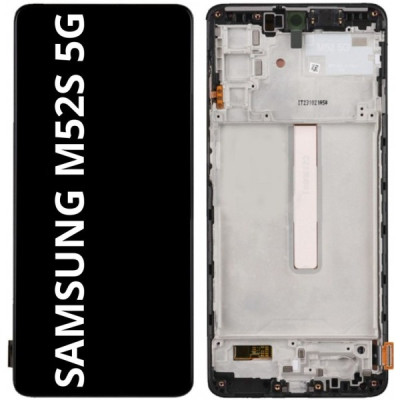 Pantalla Completo Original ServicePack Para Samsung M52 5G / M526 (M52S 5G 2021) Con Marco