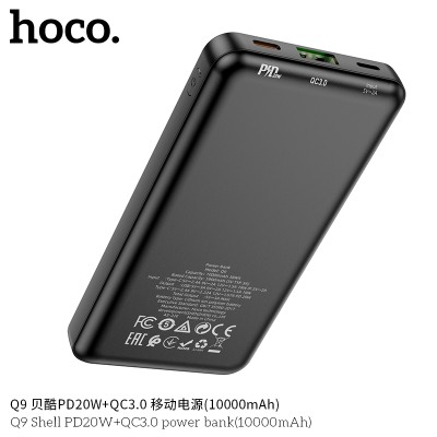 Hoco Q9 Power Bank Con Pantalla Digital Led, Admite Protocolos De Carga Rápida (10000Mah)