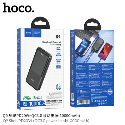 Hoco Q9 Power Bank Con Pantalla Digital Led, Admite Protocolos De Carga Rápida (10000Mah)