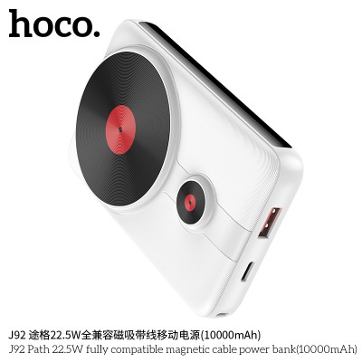 Hoco J92 Power Bank Path + Cables Integrados 10000Mah