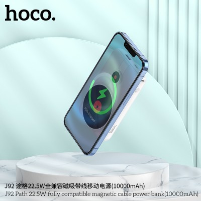 Hoco J92 Power Bank Path + Cables Integrados 10000Mah