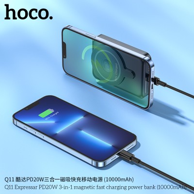 Hoco Q11 Power Bank Q11 Expressar 3 En 1 Pd20W 10000Mah