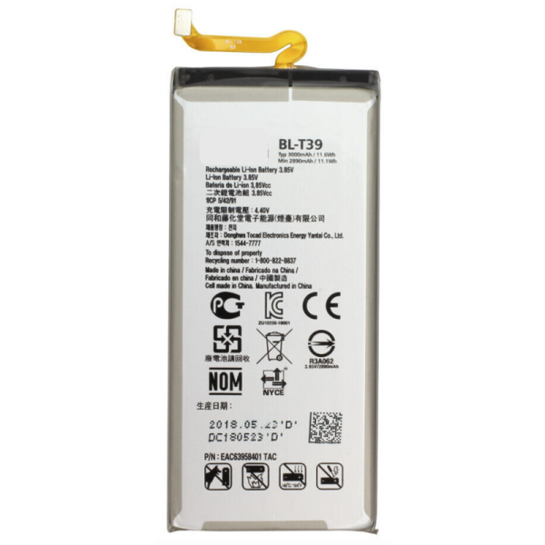 Batería BL-T39 Para LG G7 ThinQ / G710 De 2890mAh / Q850 / B2016/ Q7 Q610 / K40 X420 / G7 FIT