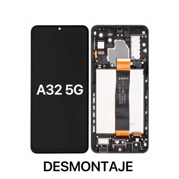 Pantalla Completa Original Desmontaje Para Samsung A32 5G / A326 Con Marco Negro