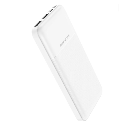 Borofone Bj16 Power Bank (10000Mah) Micro-Usb / Usb-C 5V / 2A Input, Dual Usb 5V / 2A Output, Led Indicator