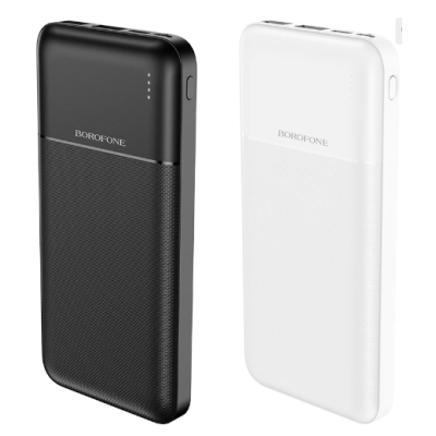 Borofone Bj16 Power Bank (10000Mah) Micro-Usb / Usb-C 5V / 2A Input, Dual Usb 5V / 2A Output, Led Indicator