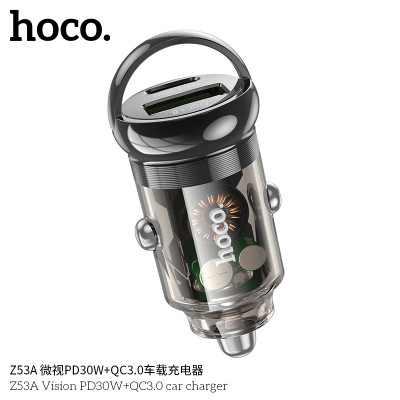 Hoco Z53A Cargador de coche Vision PD30W+QC3.0