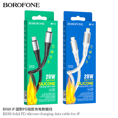 Borofone-BX88 Cable de datos de carga de silicona PD para iP