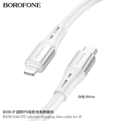 Borofone-BX88 Cable de datos de carga de silicona PD para iP