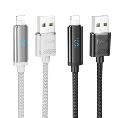 Hoco U127 Cable De Carga Para Usb A Iphone (Con Porcentaje De Bateria En El Cabezal)