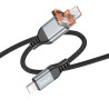 Hoco U128 Cable Carga/Datos PD27W 2in1 (USB/C-L)