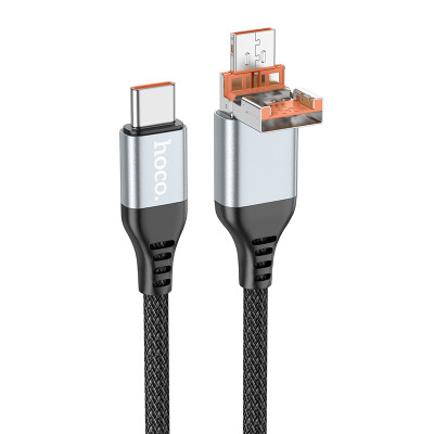 Hoco U128 Cable De Datos De Carga 2 En 1 Usb/Tipo-C A Tipo-C