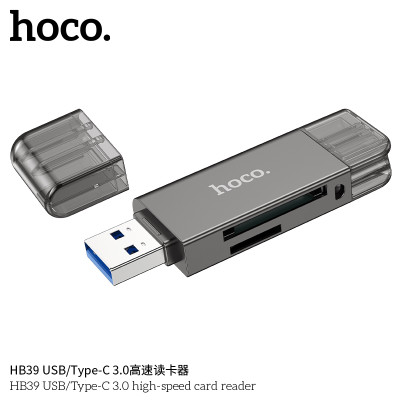 Hoco HB39 Lector de tarjetas de alta velocidad USB/Type-C 3.0