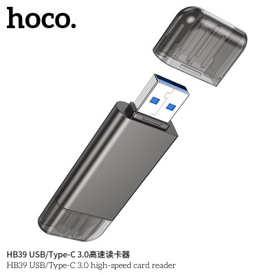 Hoco HB39 Lector de tarjetas de alta velocidad USB/Type-C 3.0