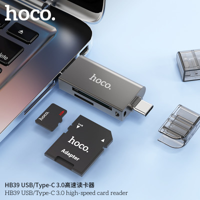 Hoco HB39 Lector de tarjetas de alta velocidad USB/Type-C 3.0