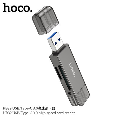 Hoco HB39 Lector de tarjetas de alta velocidad USB/Type-C 3.0