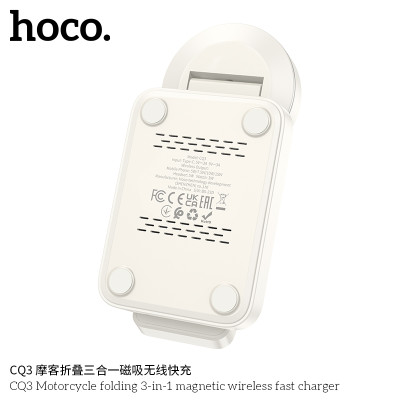 Hoco Cq3 Cargador Rápido Inalámbrico Magnético Plegable 3 En 1 Geek (Para Iwatch)