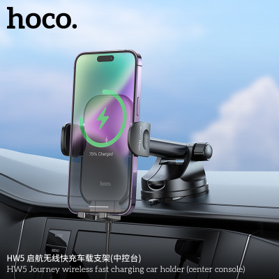 Hoco Hw5 Soporte Inalámbrico Para Coche Con Carga Rapida