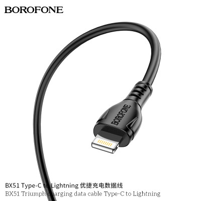 Borofone Bx51 Triumph 12W Datos De Carga Cable Tipo-C A Iphone