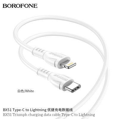 Borofone Bx51 Triumph 12W Datos De Carga Cable Tipo-C A Iphone