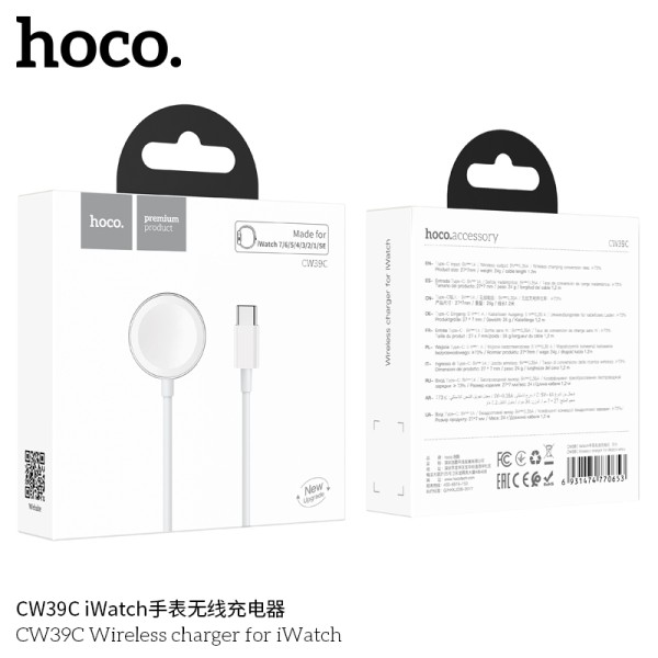 Hoco Cw39C Cargador Inalámbrico Para Iwatch