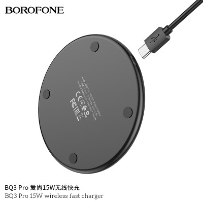 Borofone Bq3 Pro Cargador Rápido Inalámbrico 15W