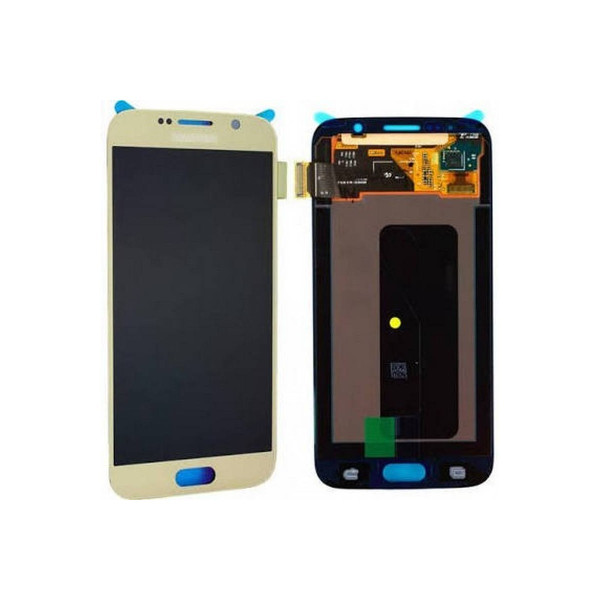 Pantalla Completa Original Servicepack Para Samsung S6  G920 Oro Con Marco