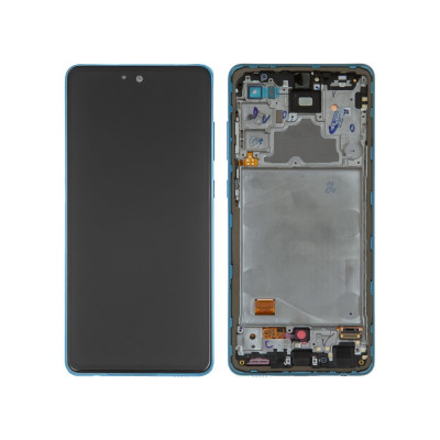 Pantalla Completa Original Servicepack Para Samsung A72 / A725/726 /A72 4G / 5G 2021 Con Marco Azul