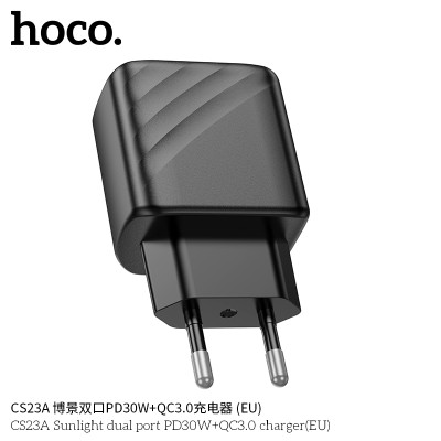 Hoco CS23A Cargador con puerto PD30W+QC3.0 sin cable