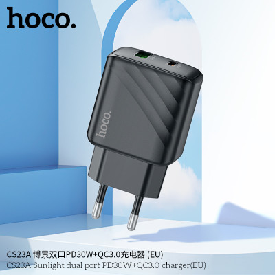 Hoco CS23A Cargador con puerto PD30W+QC3.0 sin cable