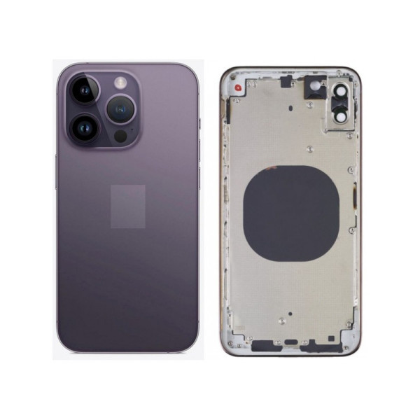 Chasis Con Tapa Trasera Para Iphone 14 Pro Max Morado