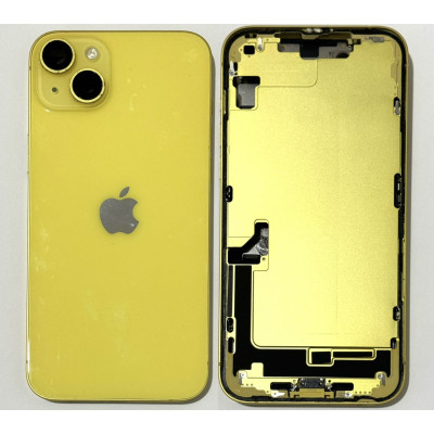 Chasis De Desmontaje Original Para Iphone 14 Plus Amarillo-Con Piezas