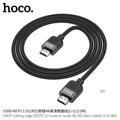 Hoco US09 Cable Datos HDMI 4K HD L-1M/2M