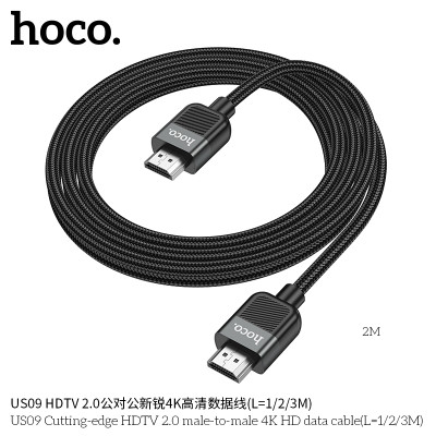 Hoco US09 Cable Datos HDMI 4K HD L-1M/2M