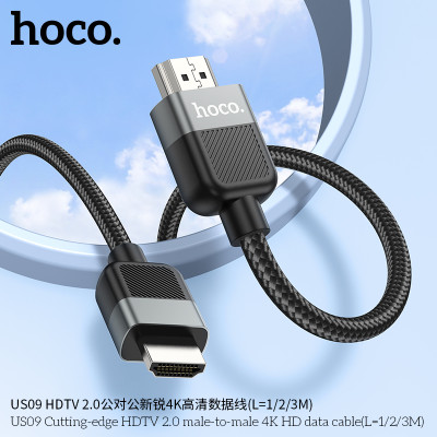 Hoco US09 Cable Datos HDMI 4K HD L-1M/2M