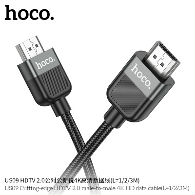 Hoco US09 Cable Datos HDMI 4K HD L-1M/2M