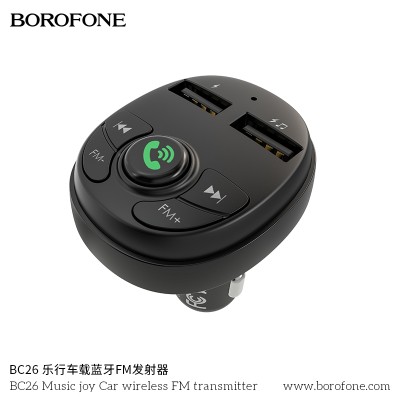 Borofone Bc26 Music Joy Transmisor Fm Inalámbrico Para Coche