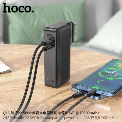 Hoco Q16 Compatible 22.5W Con Echufe Corriente Incluido (US/EU)(10000mAh)